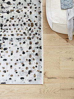 Deluxe Collection: Teppich Colorado, Fb. Point 337 grau-multicolor, 70 % Viskose, 30 % Polyacryl