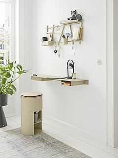 Wandregal MR014-3010, Stahl cashmere chique, ca. B 100, H 39, T 15 cm