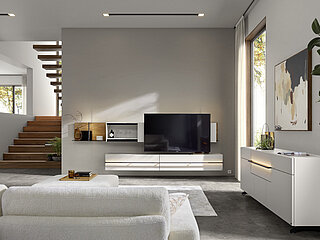 Wohnwand + Hängepaneel