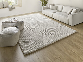 MR Bergen: Teppich Joris, Fb. 11 weiß (100 % Polyester), ca. L 330, B 240 cm