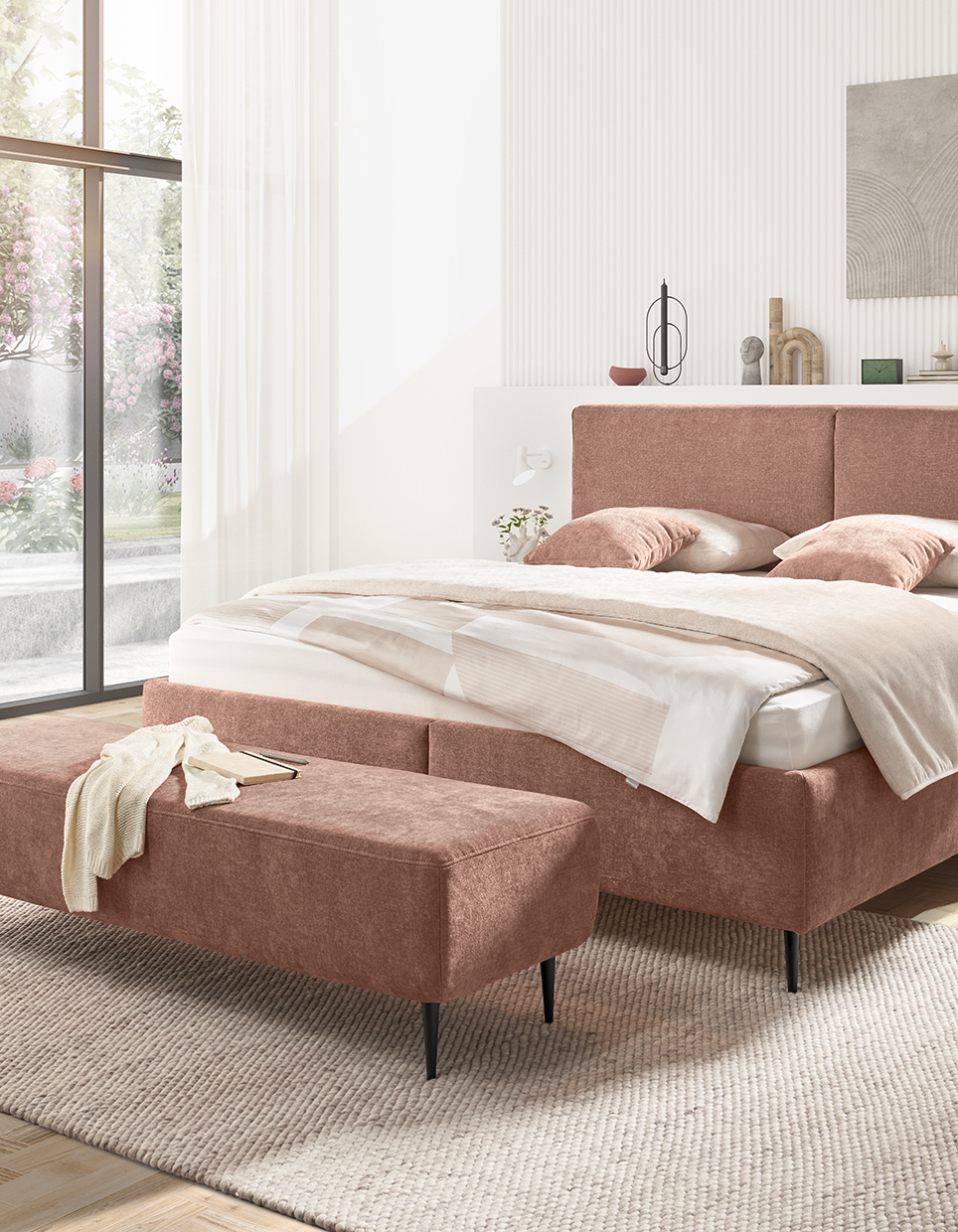 Polsterbett Bari in Fb. Rosa von Musterring Detailbild vom Polsterbett Bari in Fb. Rosa von Musterring