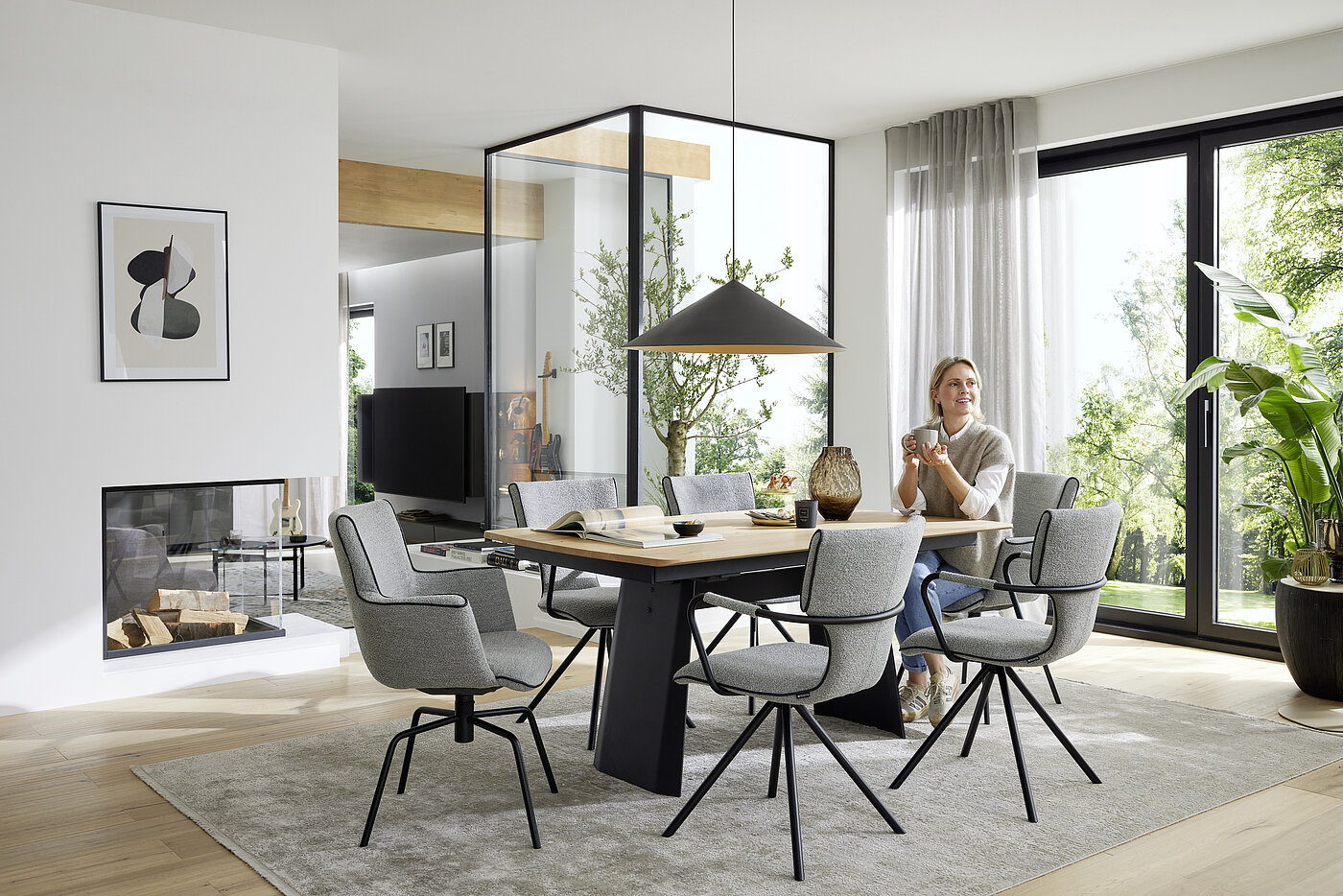 Esszimmer Hannis in Stuhl Braun/Orange von Musterring Esszimmer Hannis in Stuhl Braun/Orange von Musterring