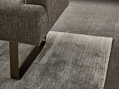 MR 2050 bench 1108 B190, approx. W 221, H 84, AH 62, SH 49, D 67, SD 49 cm, metal runners M56 in bronze, fabric 25021 (JAB 2), 55% modacrylic, 26% polyester, 10% polyamide, 9% cotton