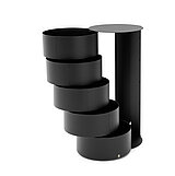 Kommode MR005-22, Stahl pulverbeschichtet schwarz, ca. B 35, H 77, T 36 cm