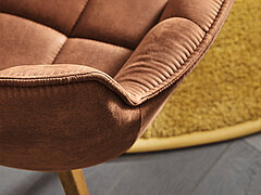 Seam finish, chestnut microfibre