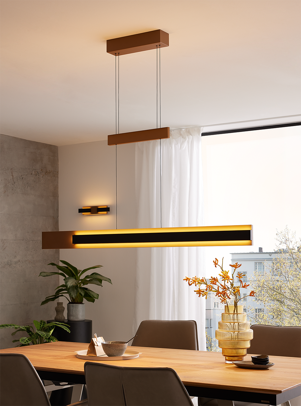 Pendelleuchte RIVERA Leuchten 2.0 in Fb. Schwarz und Braun von Musterring Pendelleuchte RIVERA Leuchten 2.0 in Fb. Schwarz und Braun von Musterring