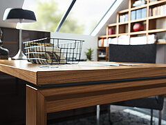 Homeoffice Kara-System in Lack Graphit und Nussbaum | Musterring