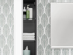 Bad Rimini: Funktionsspiegel FEEN0118026 inkl. LED-Beleuchtung, Korpus Weiß Glanz, mit LED-Aufsatzleuchte ZALAUF60