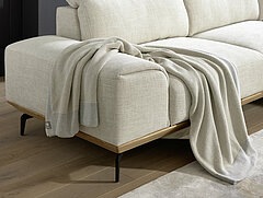 Musterring Heimtextilien Plaid Knit in Fb. Grau und Beige von Musterring