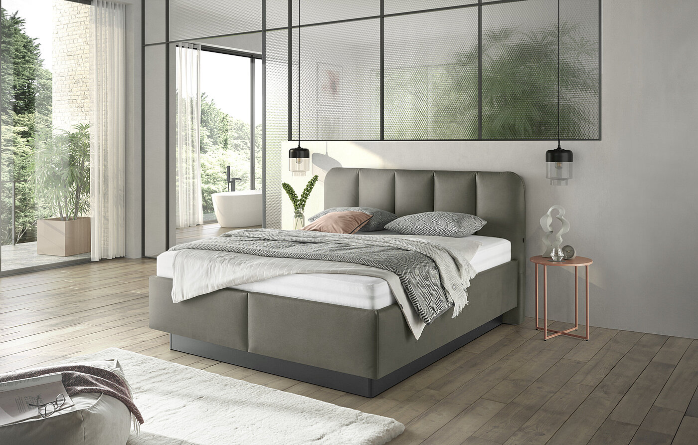 Polsterbett Bari in Fb. Grau von Musterring Polsterbett Bari in Fb. Grau von Musterring
