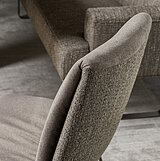 MX chair, approx. W 47, H 88, SH 51, D 62, SD 43 cm, frame: M56 bronze, fabric 25021 (JAB 2), 55% modacrylic 26% polyester 10% polyamide 9% cotton /fabric 24021 (JAB 2), 100% polyester