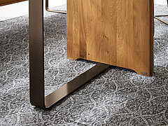 Table frame / Dining table 7883-79-080, character oak, oiled, frame with metal brackets in bronze