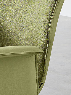 Dining table V 2009, approx. 200 x 100, H 77 cm, frame: RAL 7022 Umbra grey, knotty oak, natural, oiled