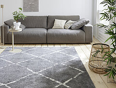 Teppich MR Bergen in Fb. Schwarz und Beige von Musterring