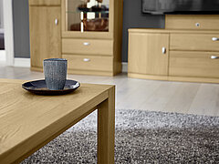 Coffee table 8331, approx. 118 x 73, h 45 cm, oak sand