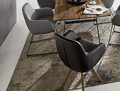 Dining table 4883-83-080, approx. 200 x 100, H 77 cm, solid wild walnut, oiled