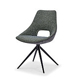 Chair with tripod base R 2019, approx. W 55, H 87, SH 46, D 62, SD 46 cm, interior: Shock fabric SHO704, seaweed (B) 100 % polypropylene / outer: Bull fabric BUL048, dark blue (B) (96% polyester, 4% polyurethane)