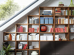 Homeoffice Kara-System in Lack Graphit und Nussbaum | Musterring