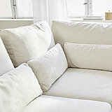Sofa JustB! PM100: Detail Ecksofa in Stoff Yelda natur (PG 8)